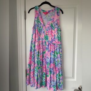 Lilly Pulitzer Disney Parks Minnie Mouse and Daisy Duck V Neck Lorina Dress